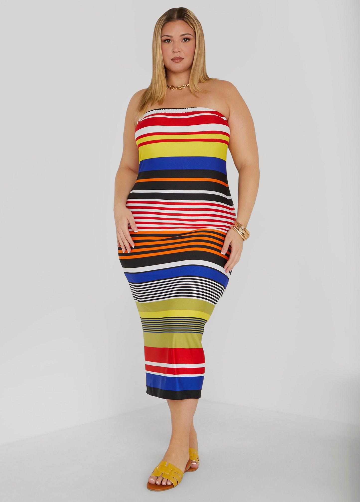 Lined Bandeau Fitted Frock