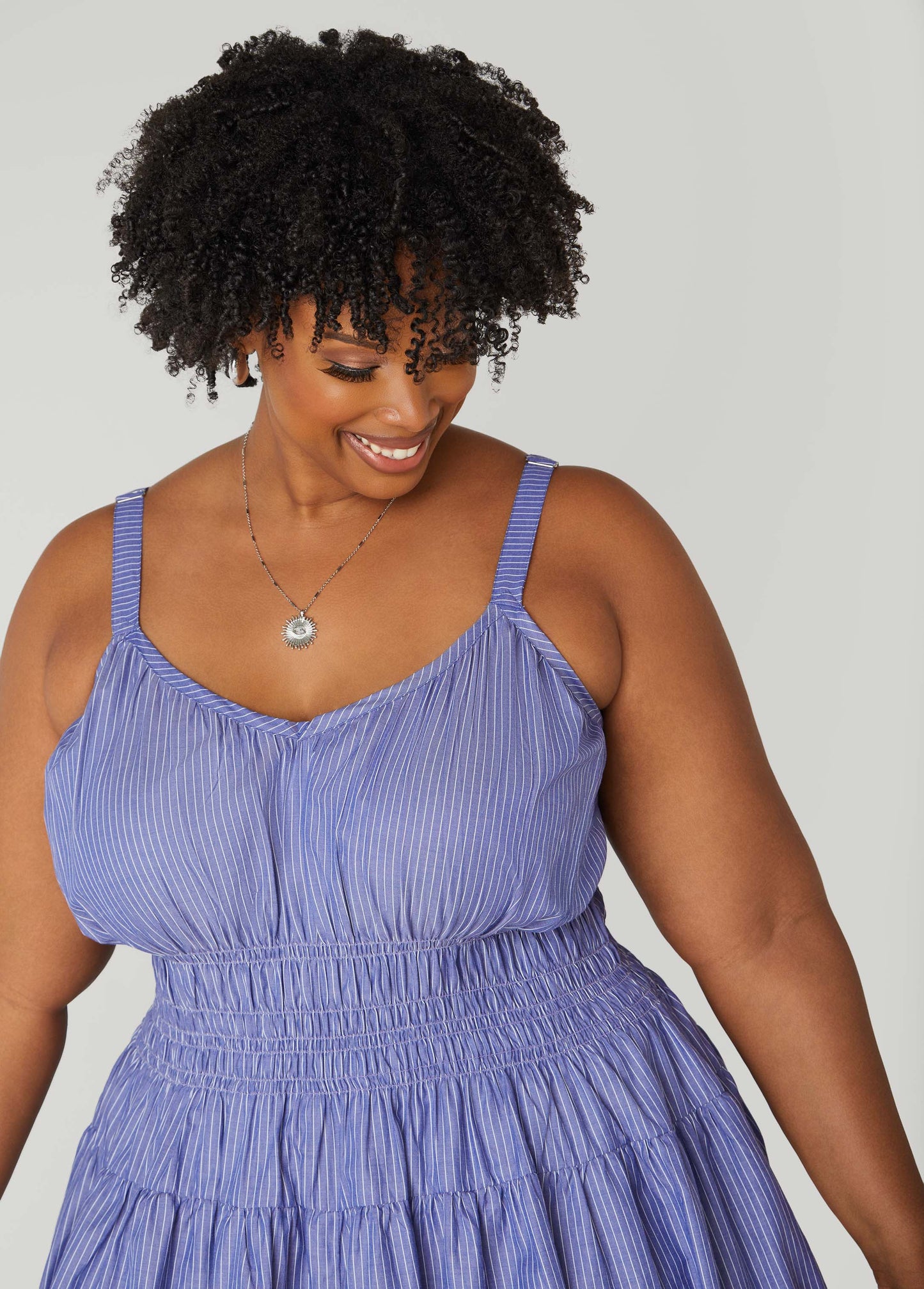 Gathered Lined Three-Quarter Frock