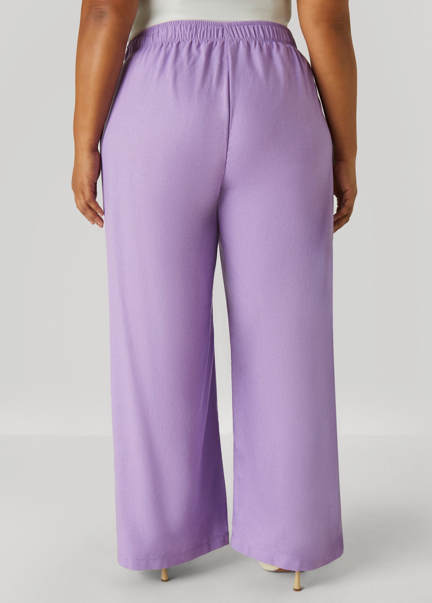Elevated Waistline Flared Trousers