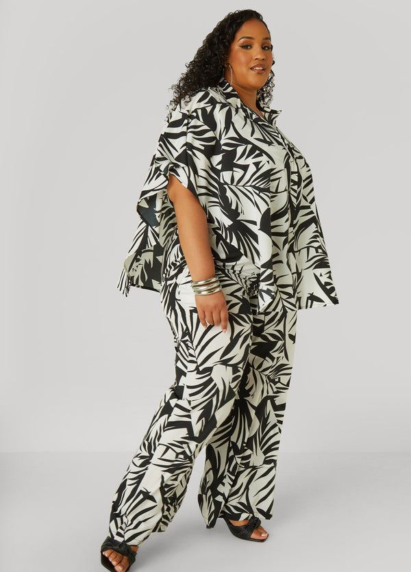 Foliage Design Loose Trousers