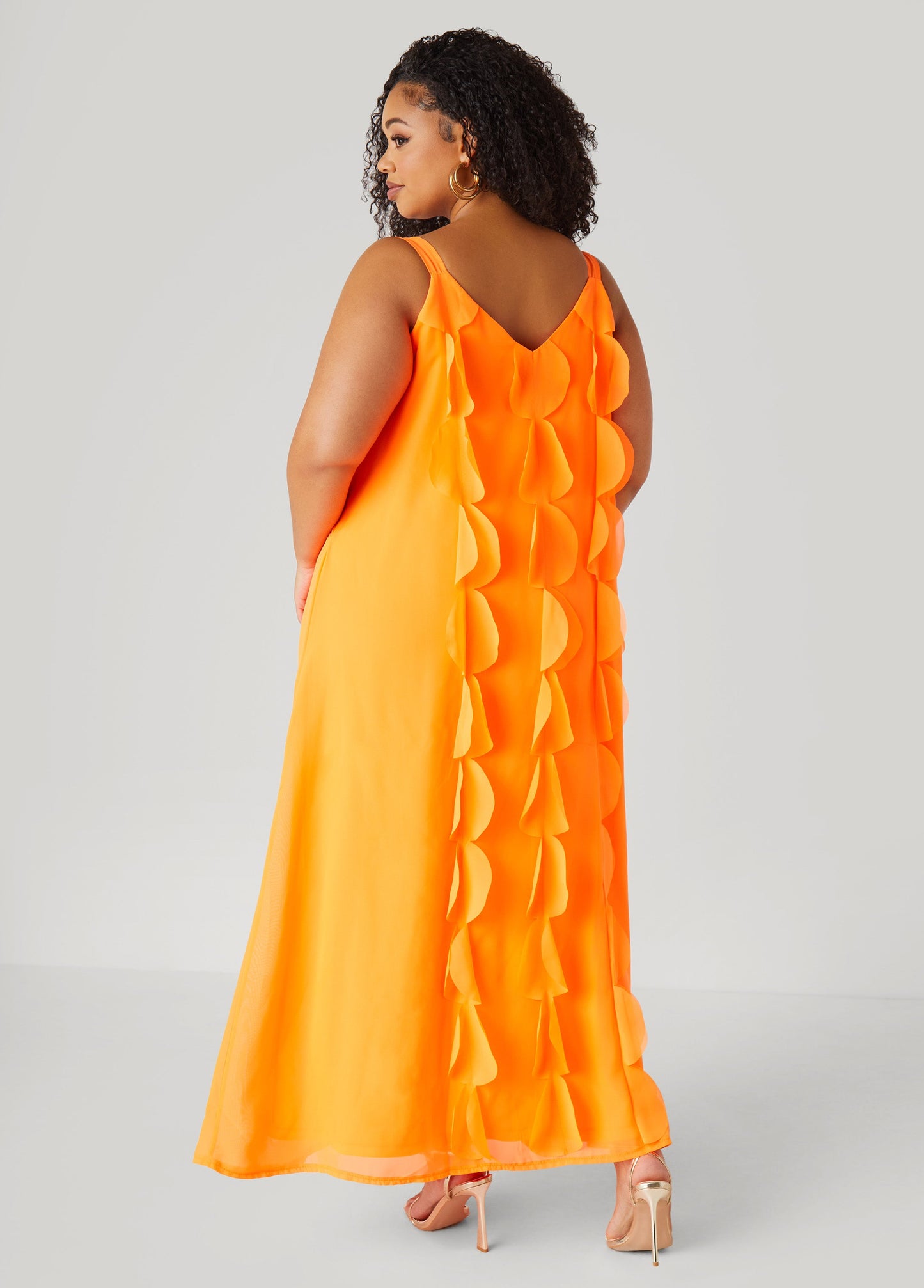 Motif Decorated Floor-Length Frock