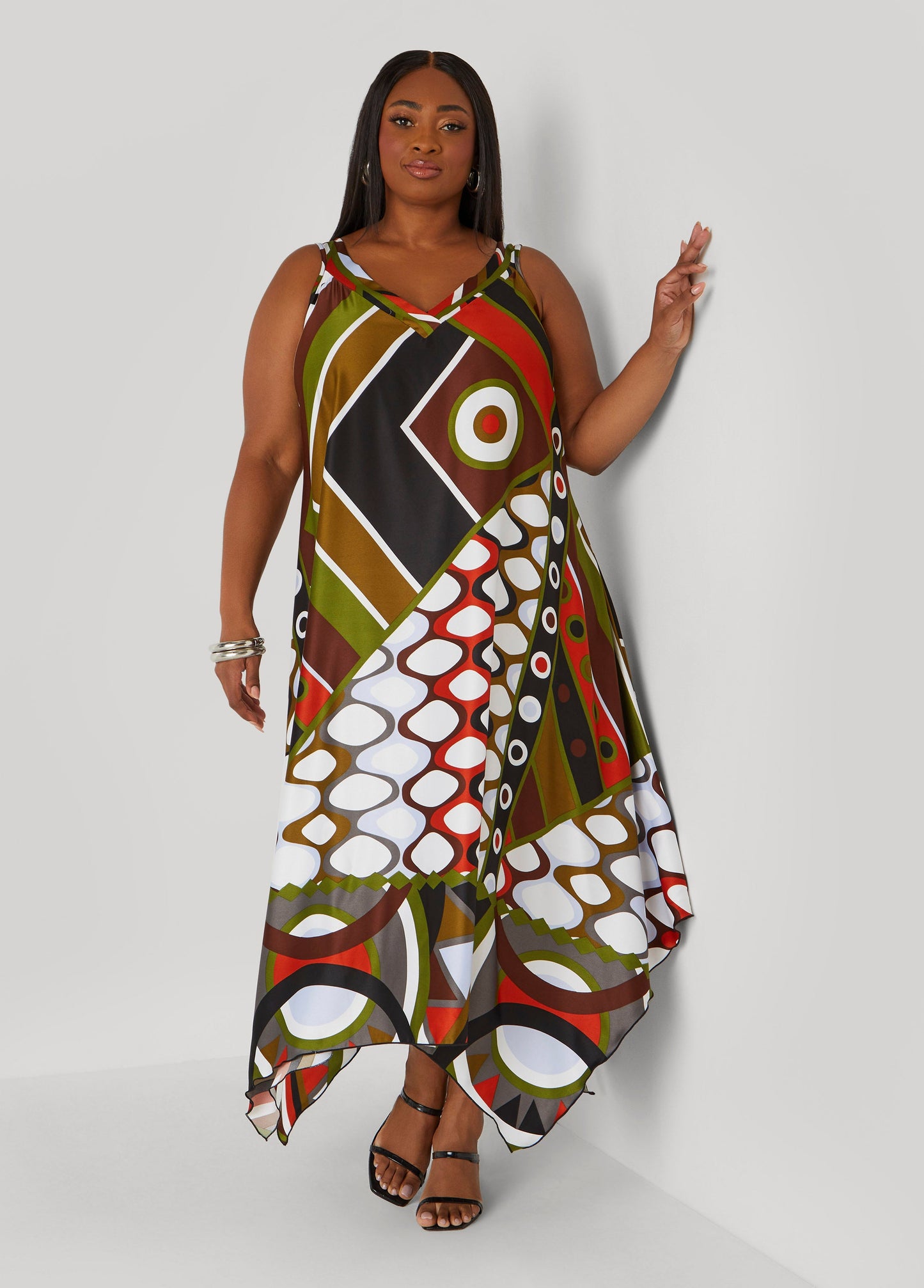 Artistic Design Silk-Style Mid Frock