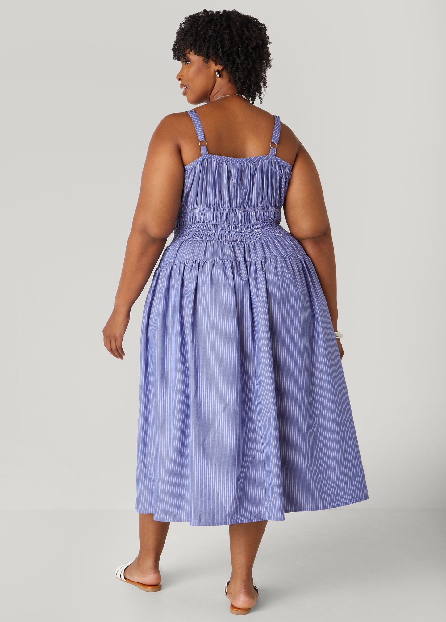 Gathered Lined Three-Quarter Frock