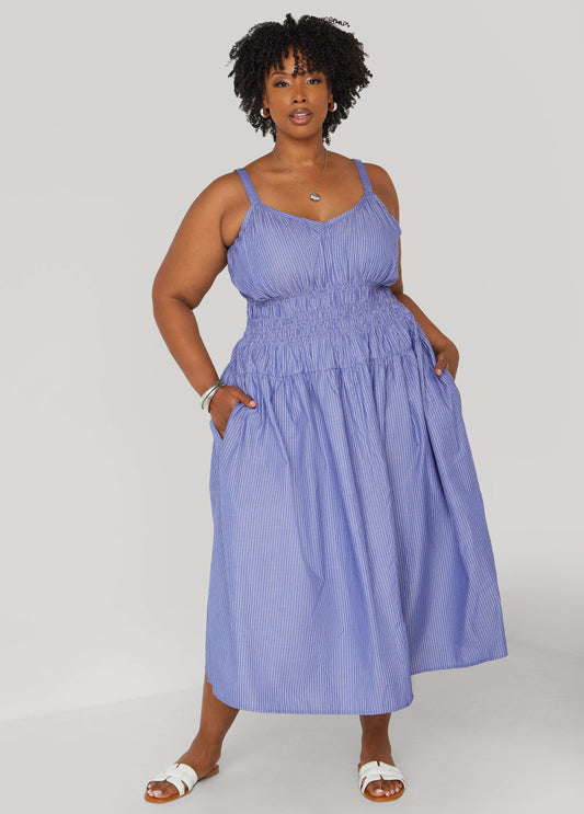 Gathered Lined Three-Quarter Frock
