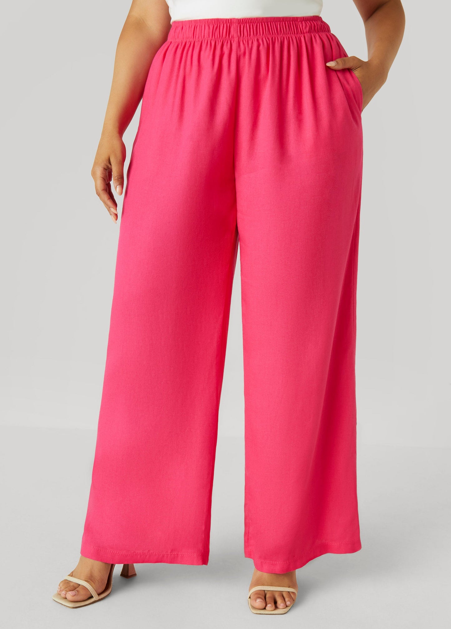 Elevated Waistline Flared Trousers